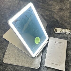 Portable White LED Lighted Mirror